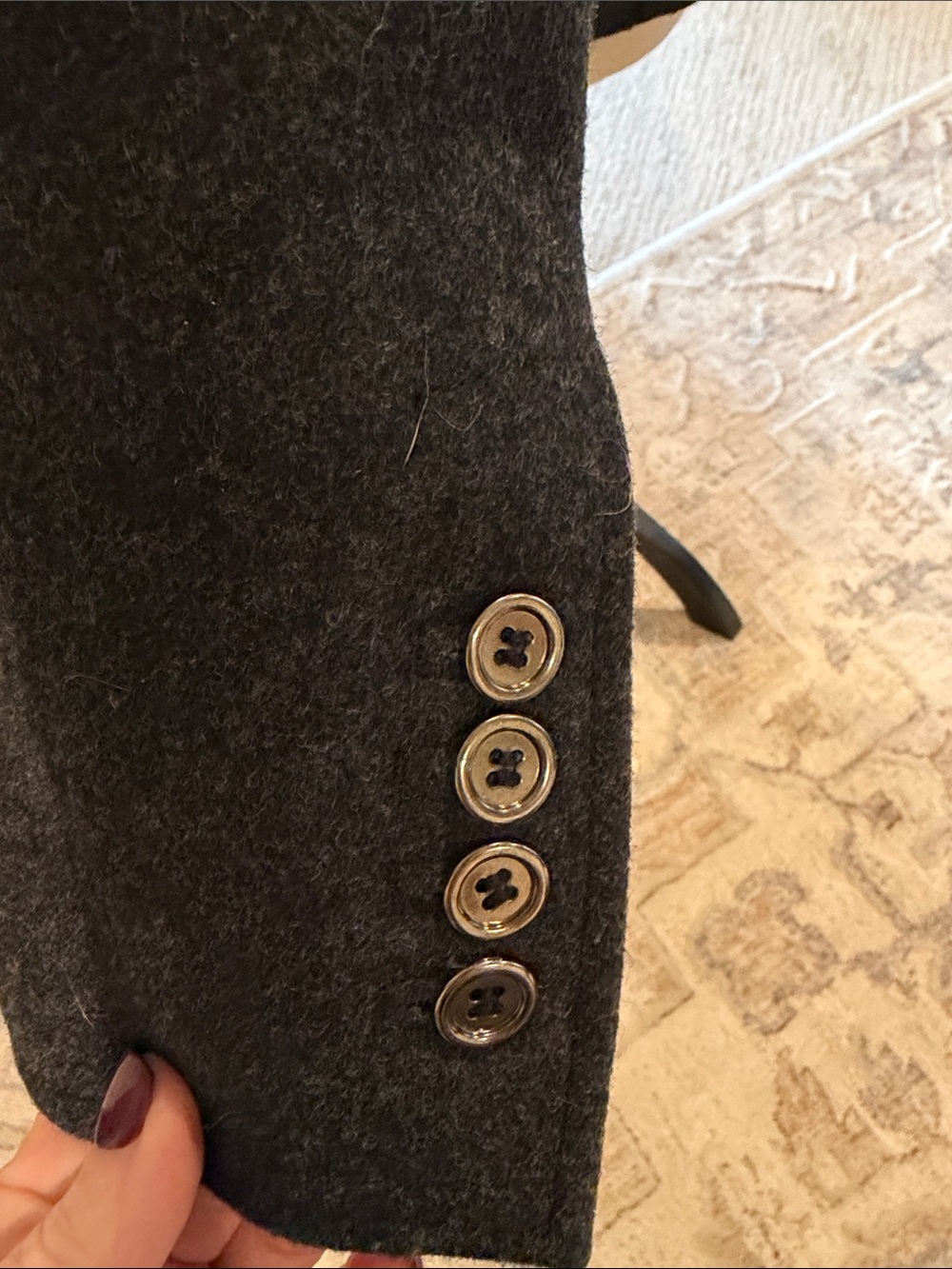 Vintage Dolce & Gabbana Wool Gray Tailored Blazer Italian 42 US 6 - Picture 4 of 9